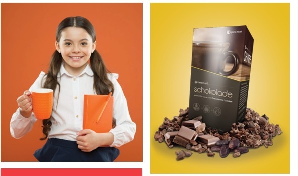 NEW GANOCAFE SCHOKOLADE HOT COCOA WITH GANODERMA 20 SACHETS GANO EXCEL