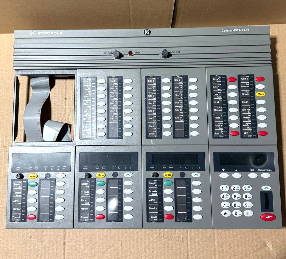 Motorola Dispatch Console L3180A Front Control Panel, Missing one Module