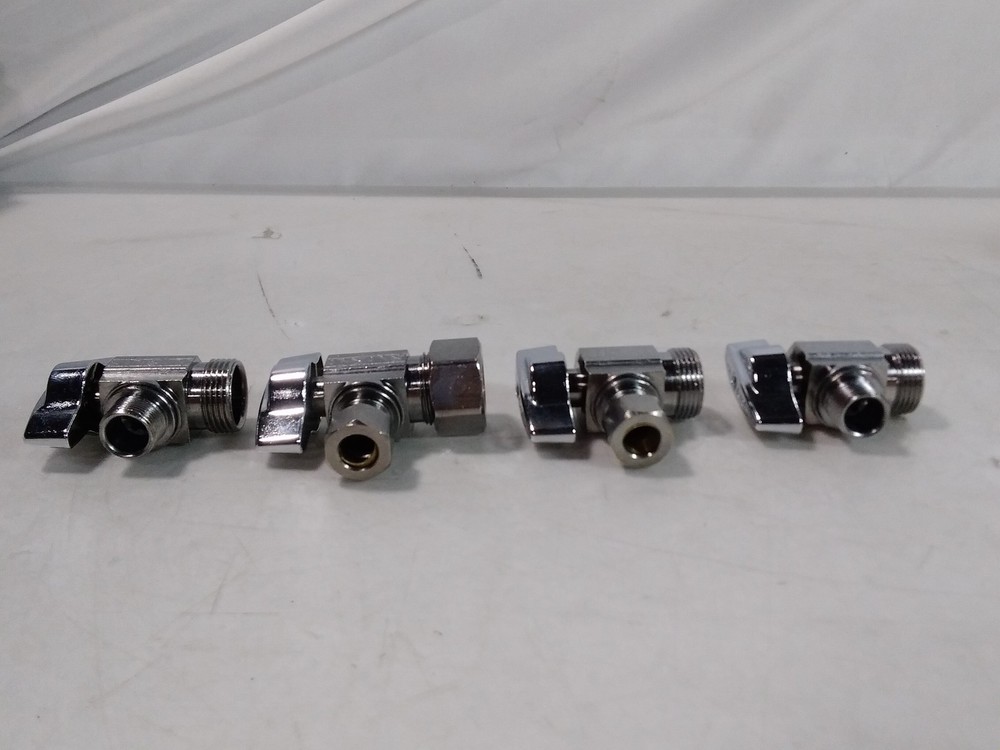 BrassCraft 1/4 Turn Angle Stop Valve Chrome Compression Sweat Qty. 4