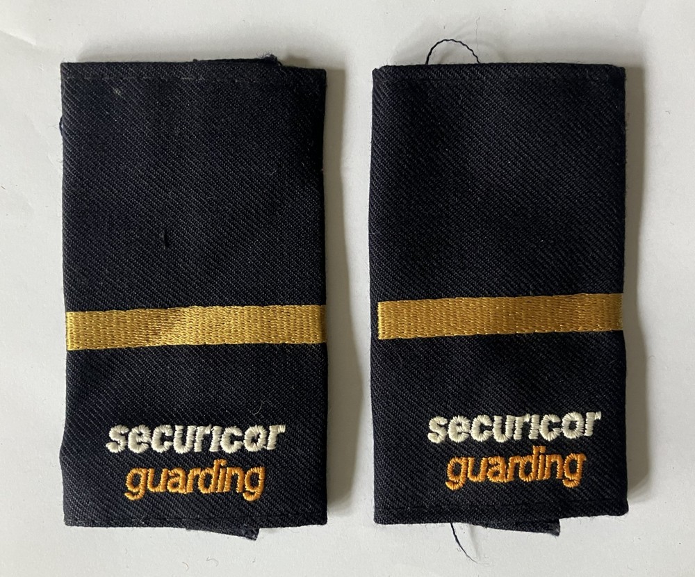 British Securicor Guarding private security shoulder slides