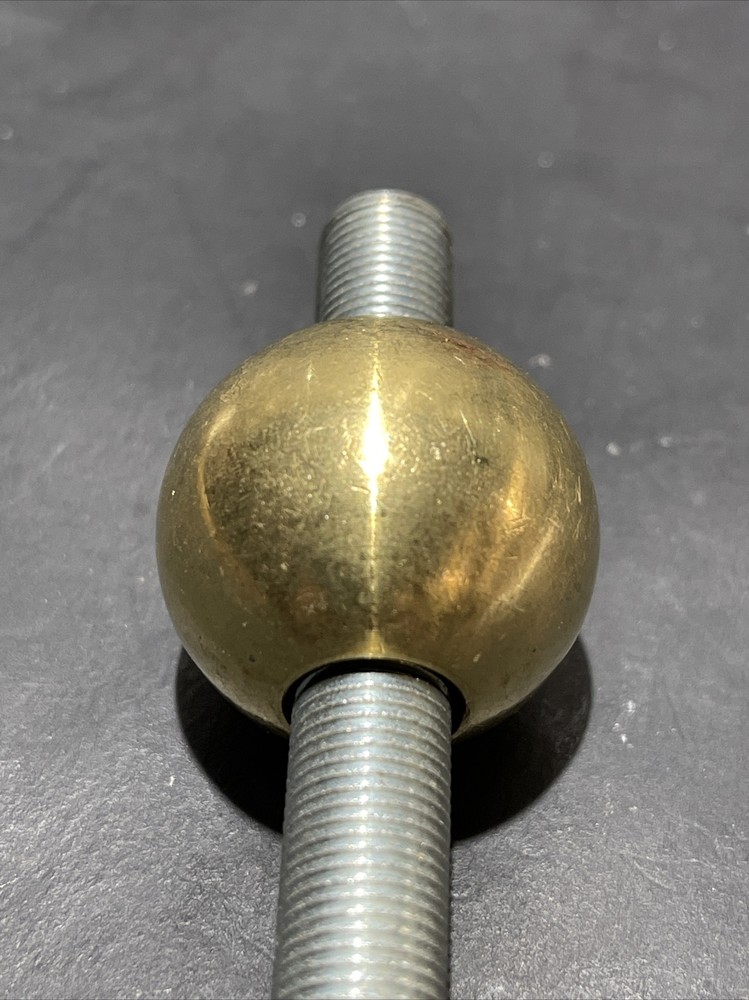 1 1/8” Diameter ~ SOLID BRASS BALL ~ 1/8 IPS Thru Hole ~ Unfinished Brass