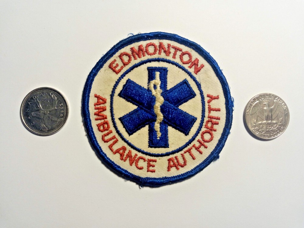Vintage Edmonton Alberta Ambulance Authority Patch Badge Crest