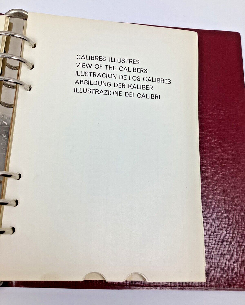 Longines #10 Technical Caliber Dictionary Parts Watch Technical Document