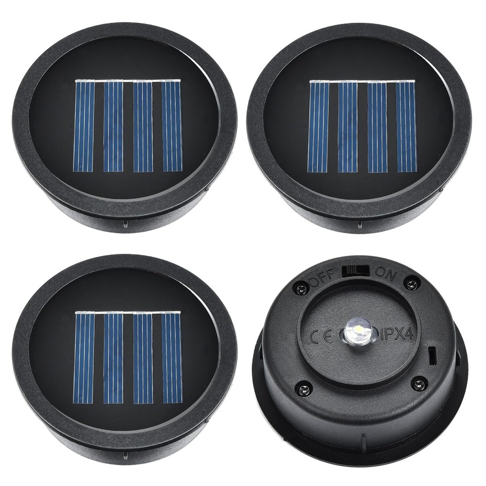 Solar Light Replacement Top 4 Pack (Top Size 2.76 inch, Bottom Size 2.42 inch)