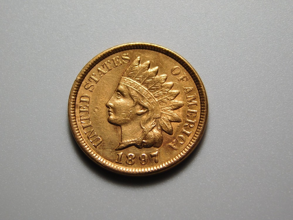 OLD US COINS 1897 INDIAN HEAD CENT PENNY
