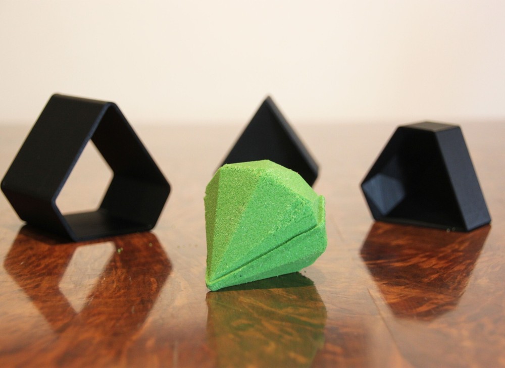 Diamond Bath Bomb Mold, DIY original BathBombs Set 3D Printed Kit