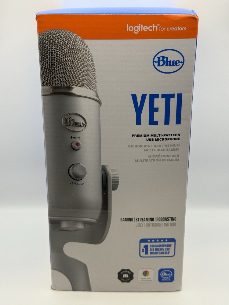 Logitech For Creators Blue Yeti Premium Multi-Pattern USB Microphone New Sealed