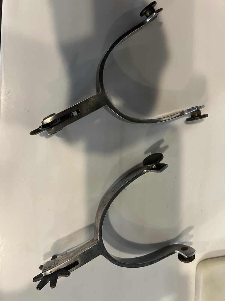 Antique Custom Western Boot Spurs Engraved