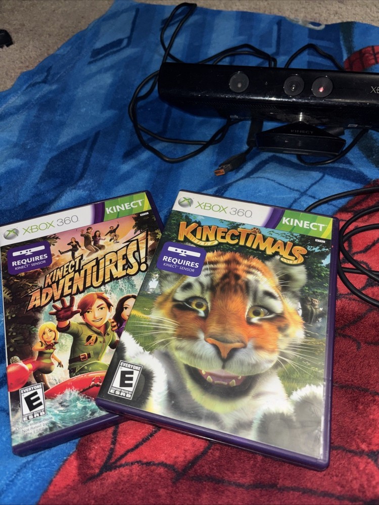 2 Xbox 360 Kinect Game Ands Sensor Bundle