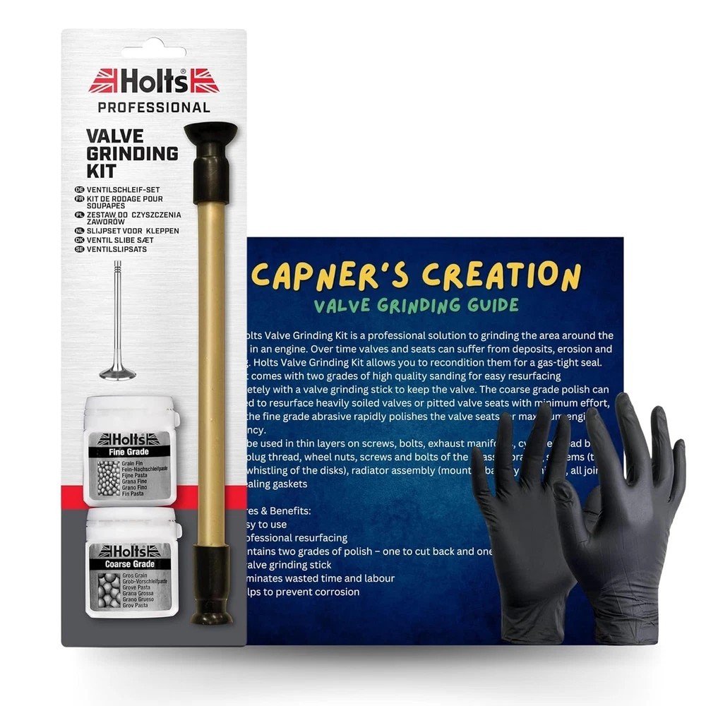 Valve Grinding Lapping Compound Kit Fine and Coarse Grade Bundle with Capners of