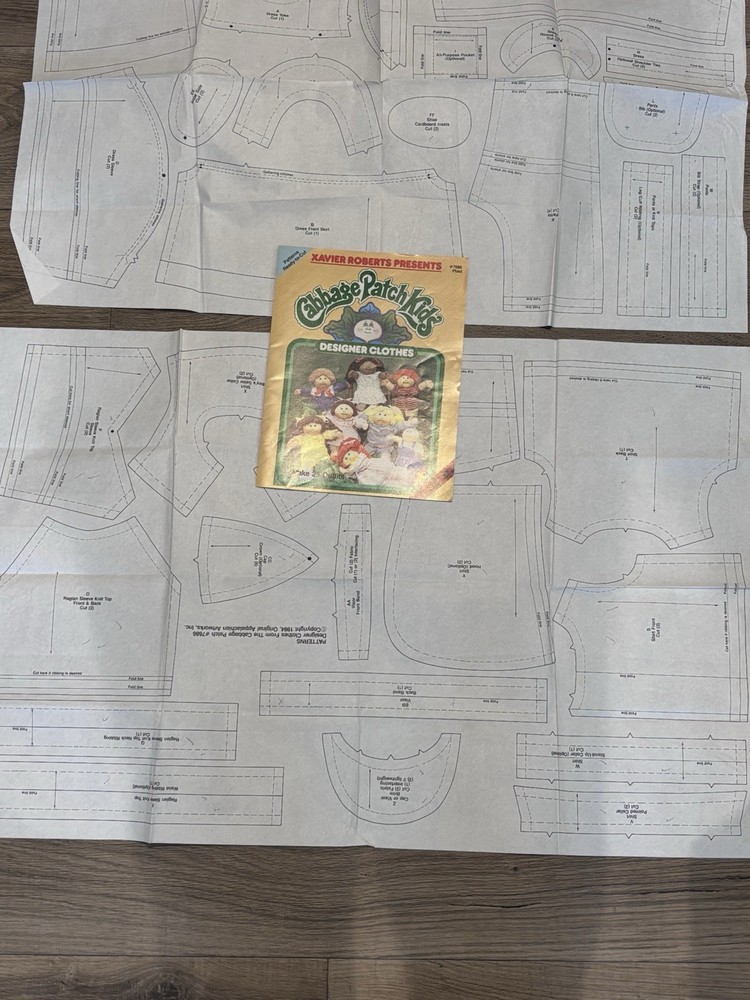 1984 cabbage patch kids designer clothes book with patterns For Sewing