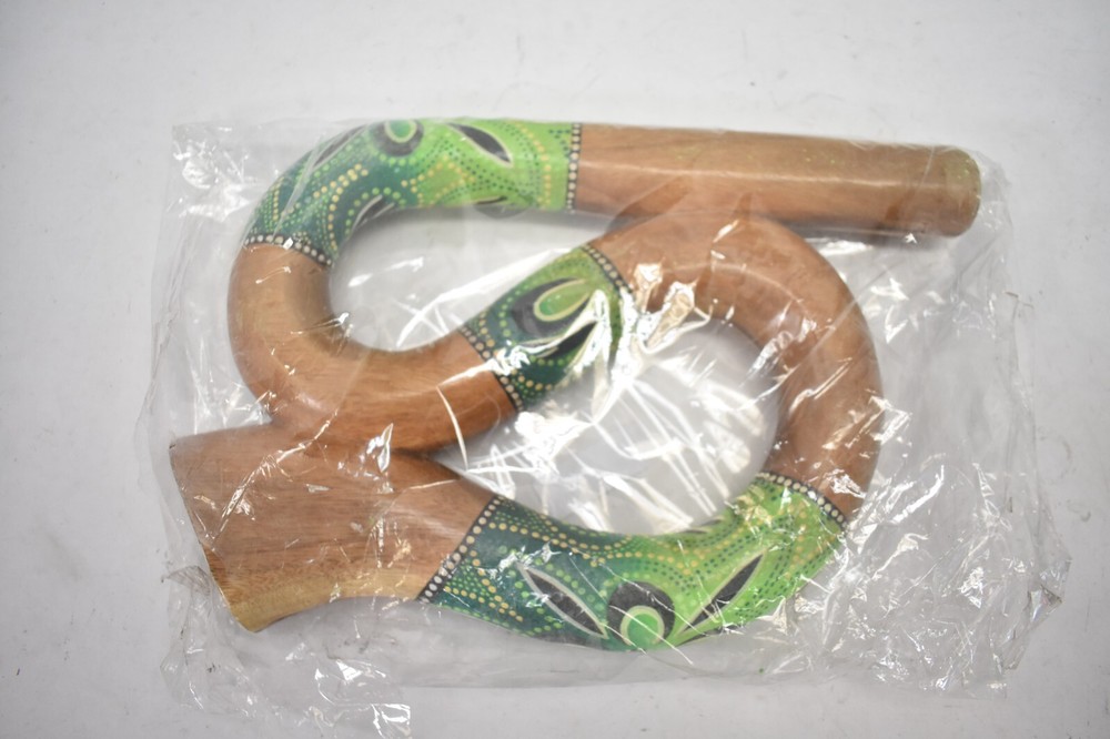 Jive S Shaped Didgeridoo Solid Mahogany Wooden Percussion Instrument Unit