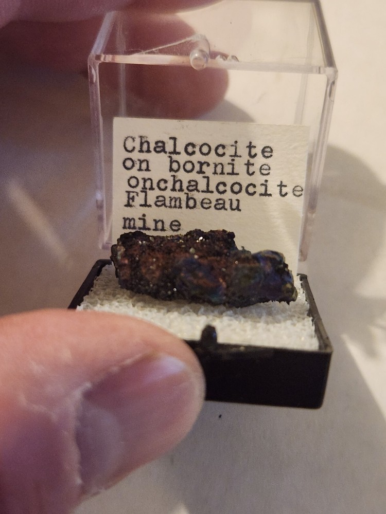 Beautiful Iridescent Chalcocite thumbnail specimen