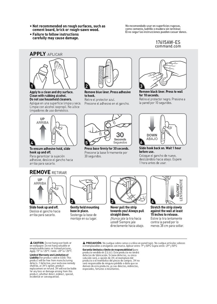 Command Outdoor Refill Strips, 4-Medium, 2-Large 4 White