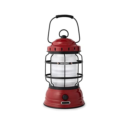 Barebones Forest Lantern – Vintage Rechargeable LED Lantern with Adjustable Red