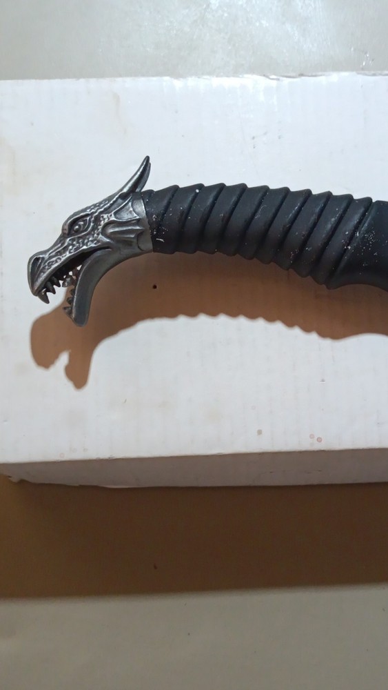Fantasy Dragon Decorative Dagger Multicolor Stainless Steel Blade Plastic Handle