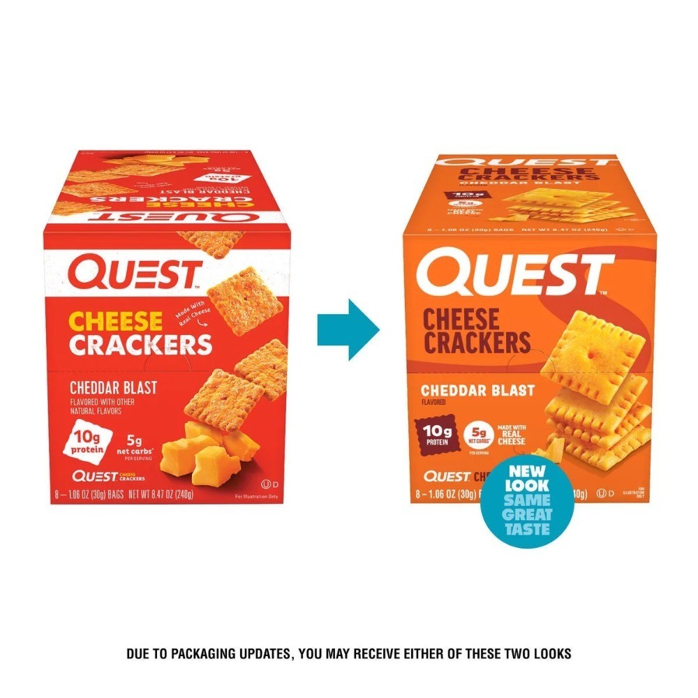 High Protein Cheddar Cheese Snack Crackers with Real Cheese 4 Pack