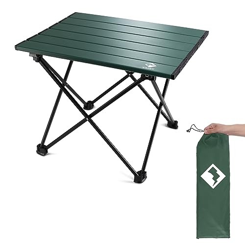 Portable Camping Side Table, Ultralight Aluminum Folding Beach Table with