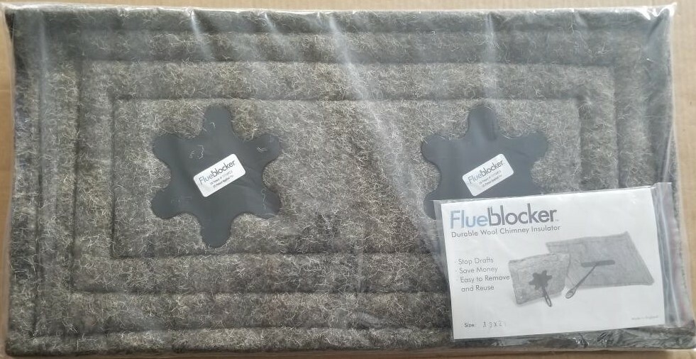 Rectangle FlueBlocker Chimney Draft Stopper, Wool Chimney Sheep