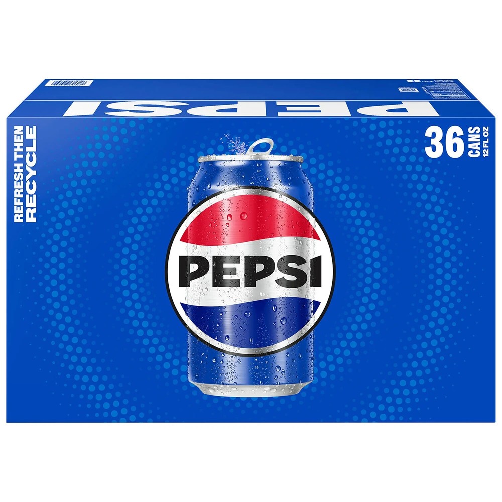 Pepsi Cola Soda, 12 fl oz, 36-Pack Cans