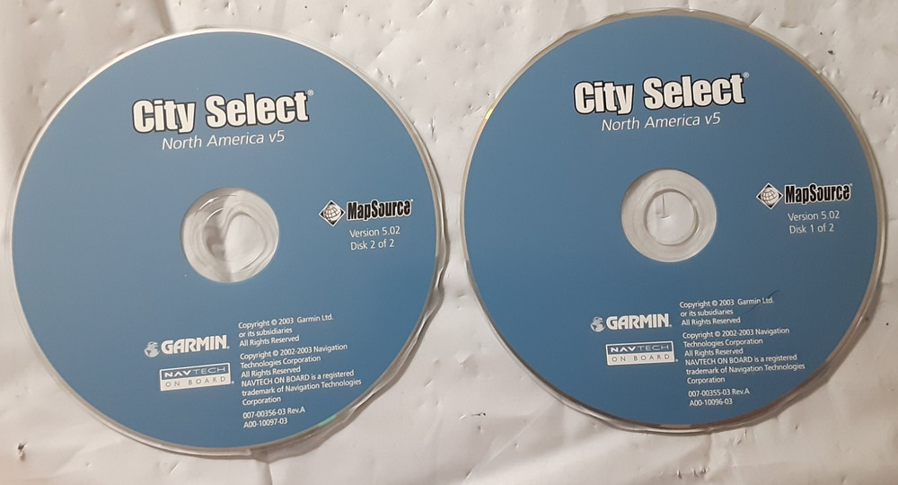 Garmin MapSource North America City Select V 5.02 (CDROM, 2003) Navtech on board