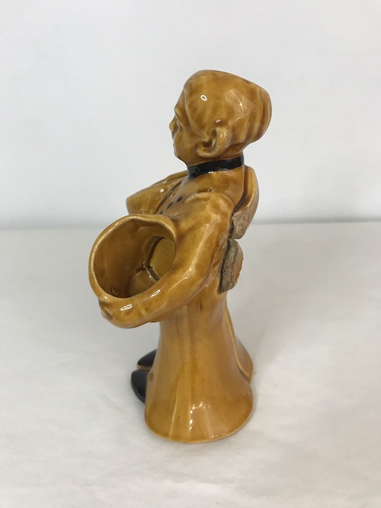Vintage Ceramic Asian Man Planter Holding Baskets
