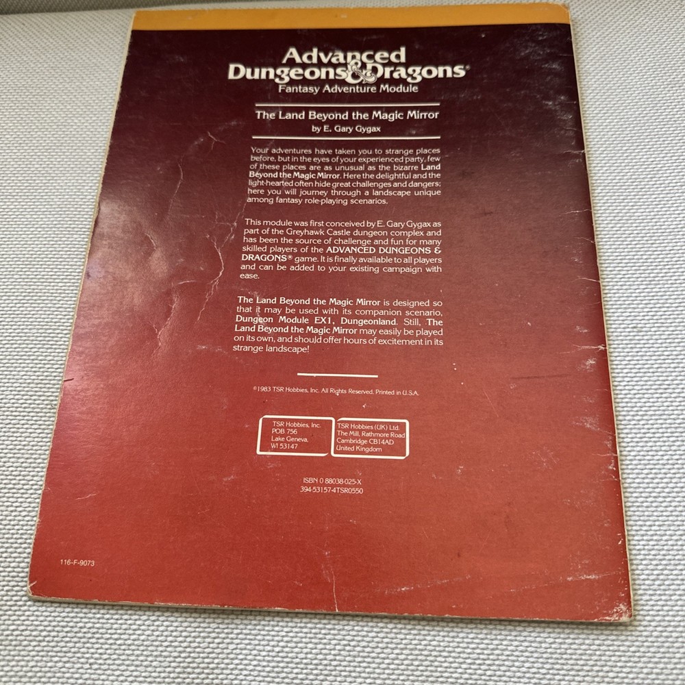 Land Beyond the Magic Mirror Module EX2 | Advanced Dungeons & Dragons | TSR 9073