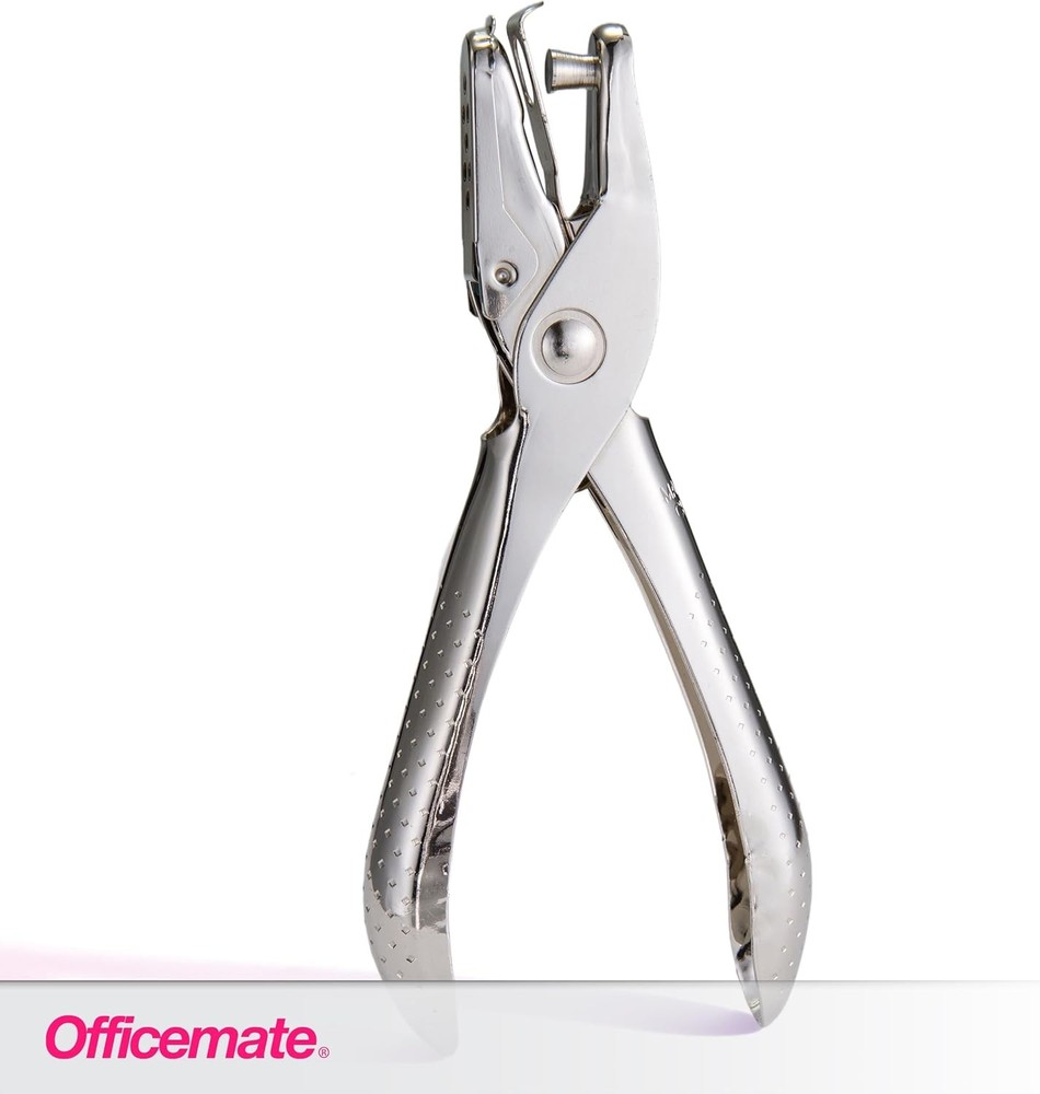 1 Hole Punch, 5 Sheet Capacity, Comes in 2 Pack, Silver (90073)