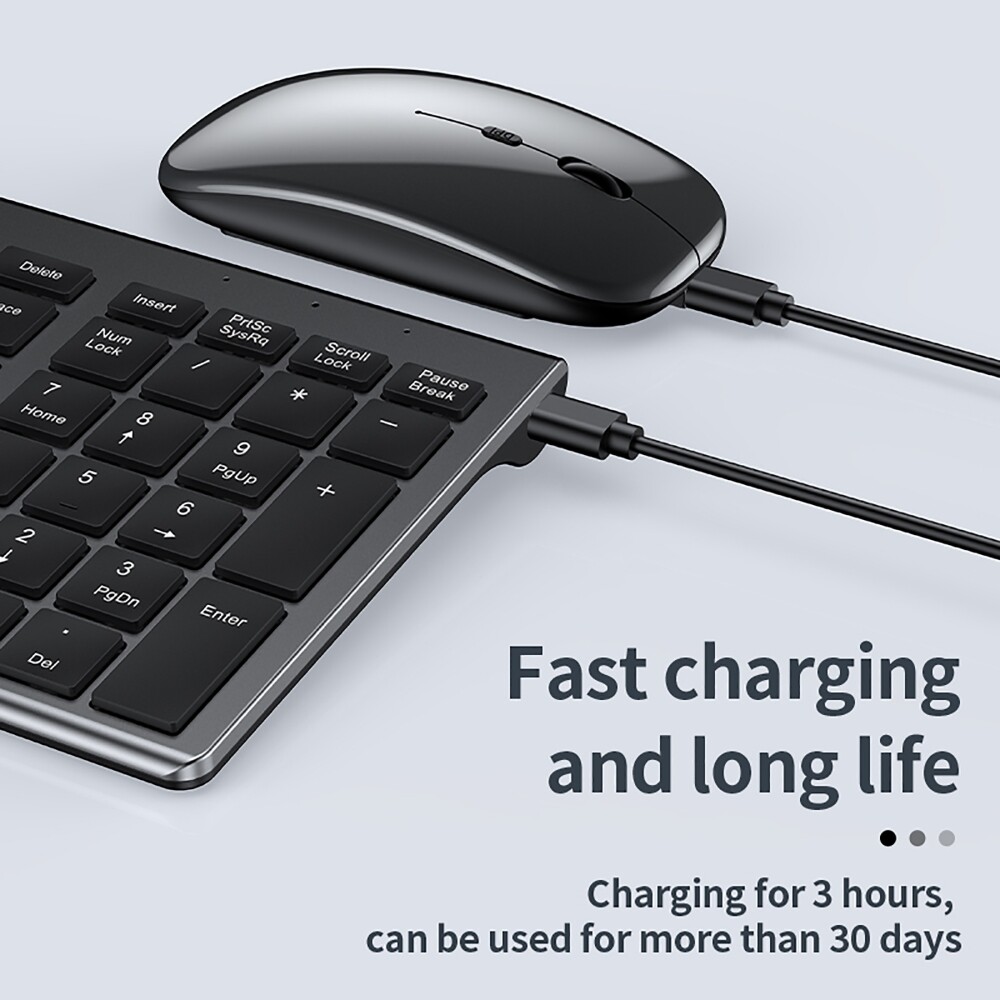 Wireless Keyboard And Mouse bluetooth Dual-mode Slim Rechargeable Typing Silent