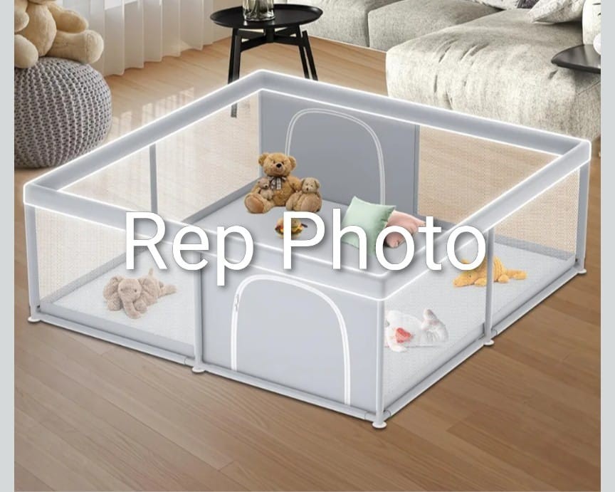 Large 75-in x 75-in Replacement Foldable Child's Playpen Mesh Replacement Fabric