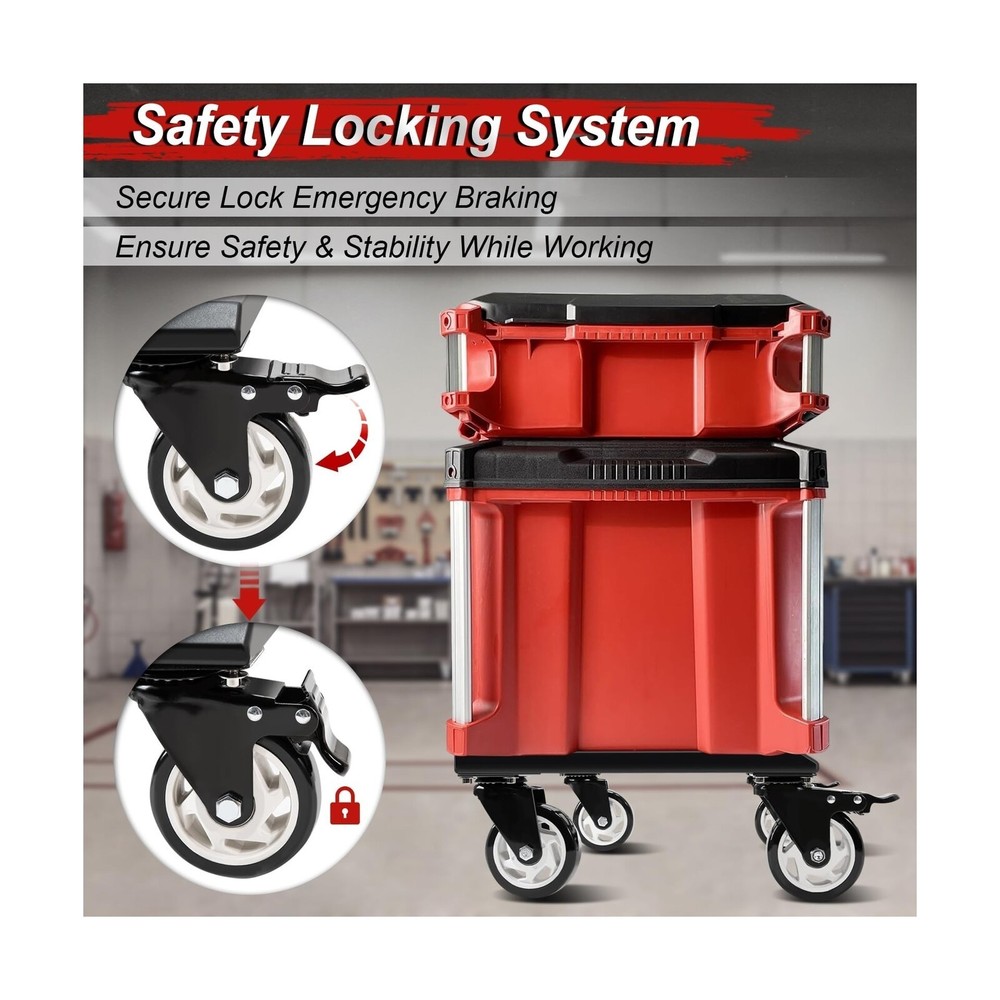 Heavy Duty Tool Box Dolly Compatible with Mil.Waukee Packout Toolboxes, Thick...