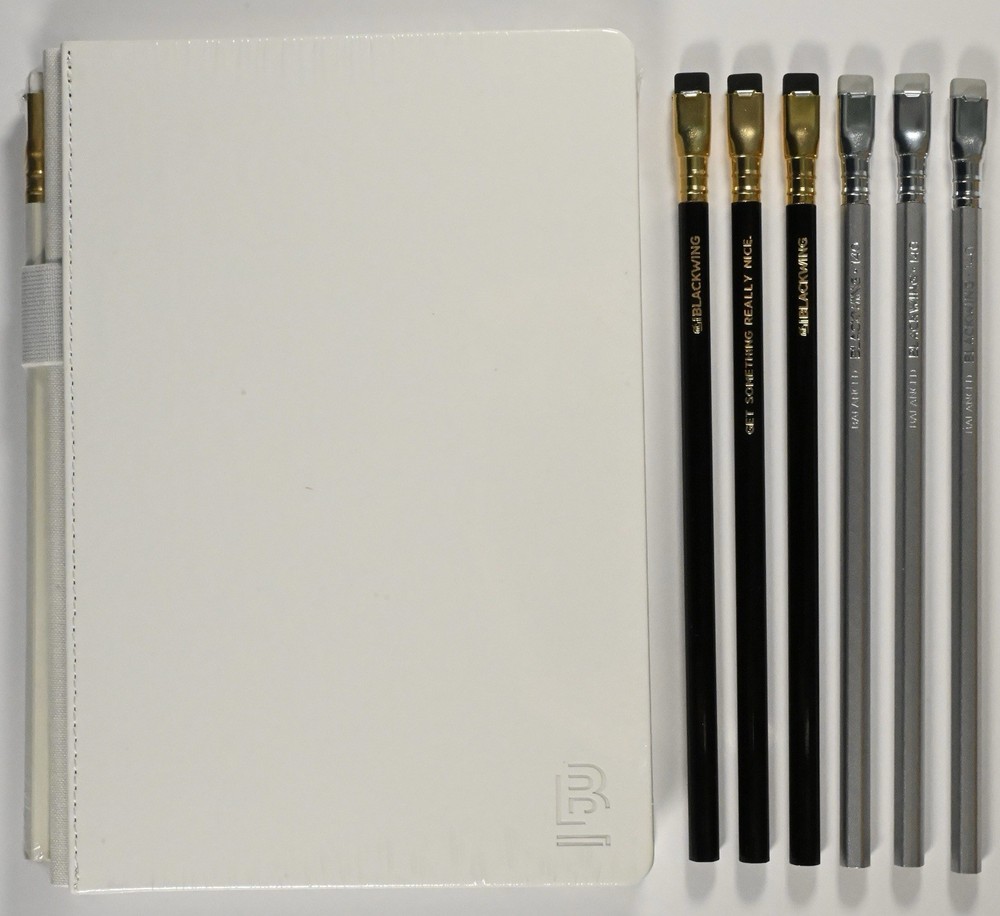 BLACKWING Slate Notebook White Med A5 Graph + STEEL + GET SOMETHING REALLY NICE