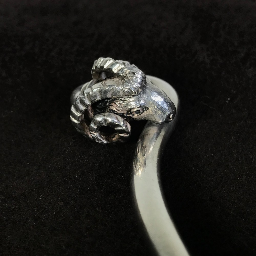 Figural Continental 800 Silver Spoon Ram