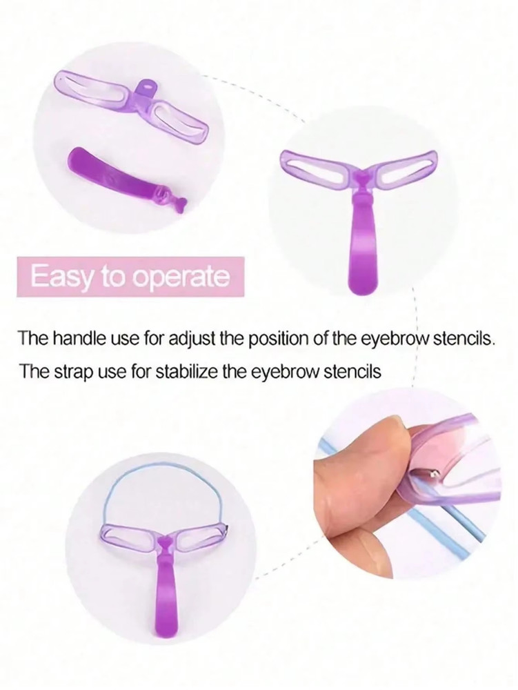 8-in-1 Eyebrow Stencil Brow Stamp Template Reusable Makeup Tools Set