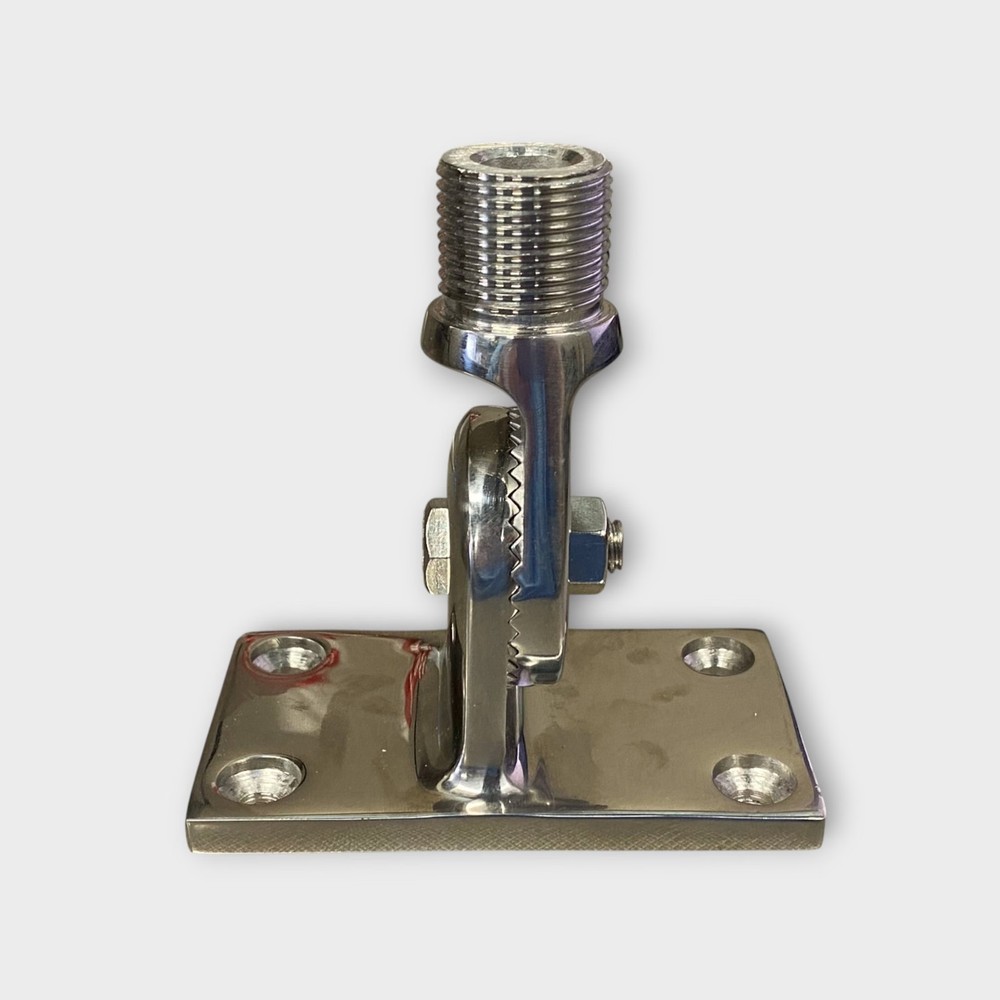 D. Lilly 101HD, Stainless Steel 4-way Antenna Ratchet Mount (Missing Handle)