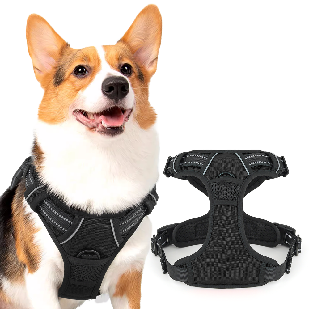No Pull Adjustable Reflective Dog Pet Harness Puppy Vest w/Handle for Medium Dog