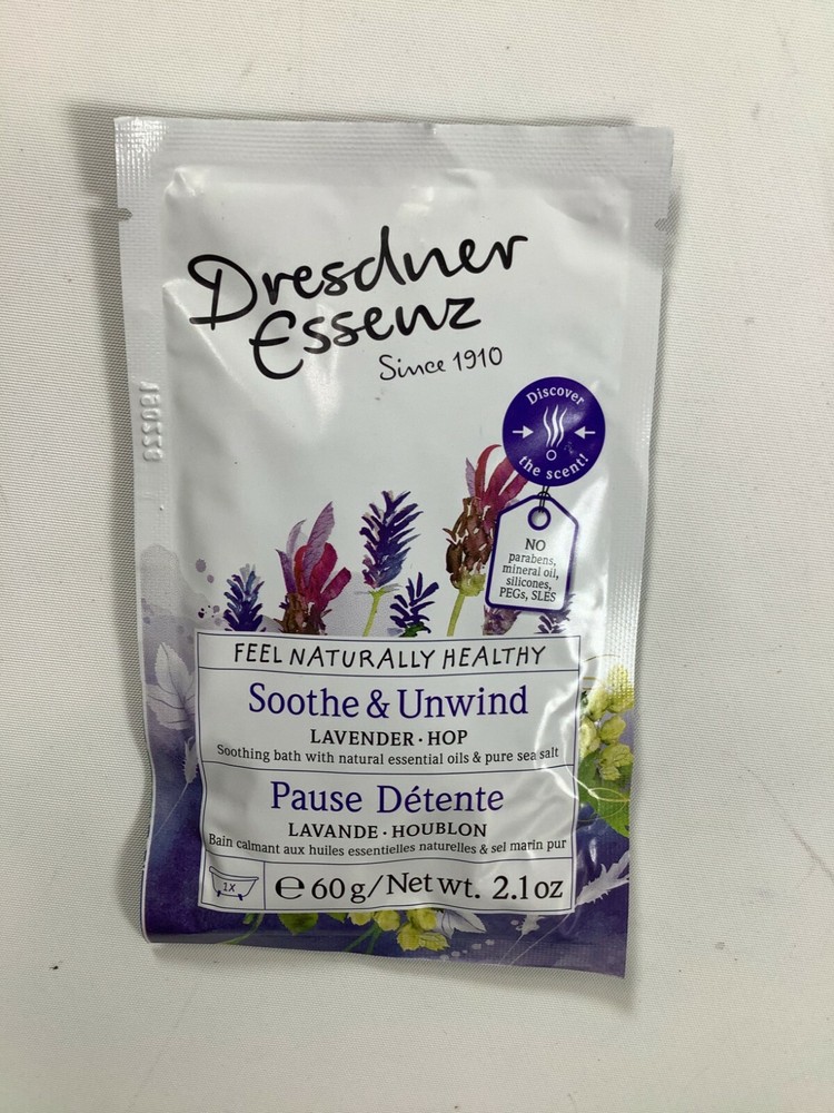 Dresdner Essenz Soothe & Unwind Lavender Hop Bath 2.1 oz NEW!