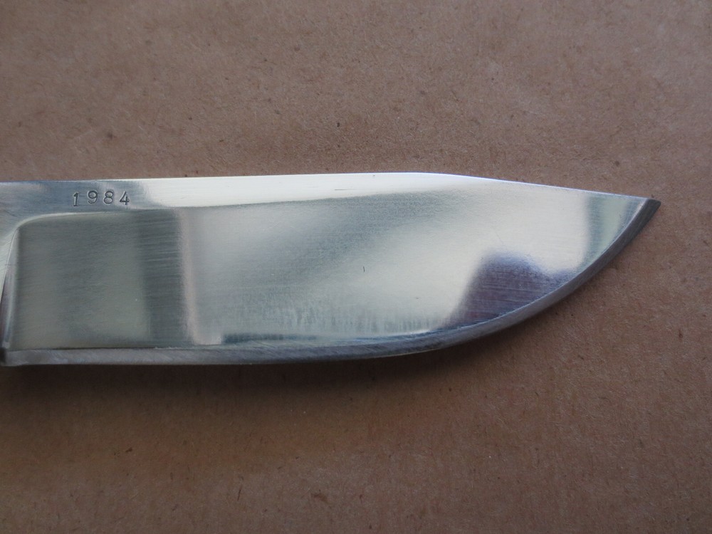 Bill Simons Fixed Blade Custom Knife w/Sheath 1984