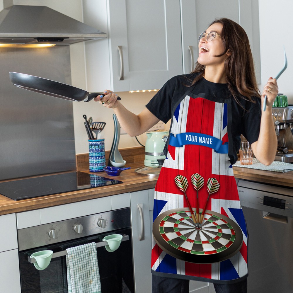 Personalised Union Jack Flag Darts - Splashproof - Novelty Apron