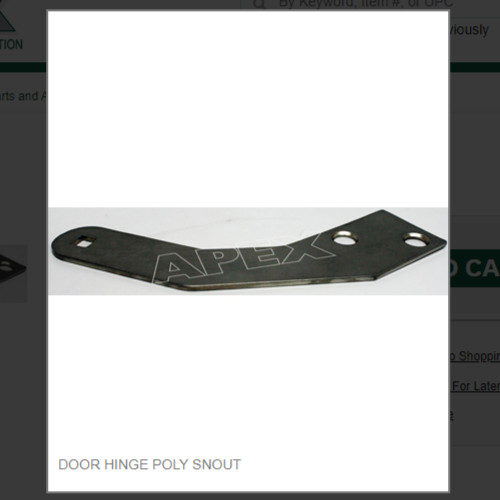 DOOR HINGE POLY SNOUT # 1011457-27