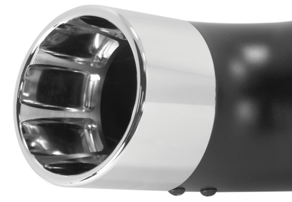 2 INTO 1 BLACK EXHAUST SYSTEM TOURING BAGGER MODELS 1995-2016 WITH CHROME TIP