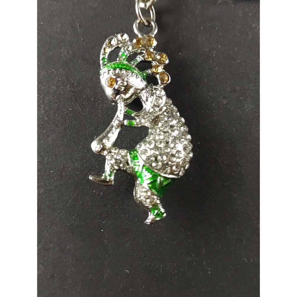 Katchina Doll Rhinestone Keychain Flute