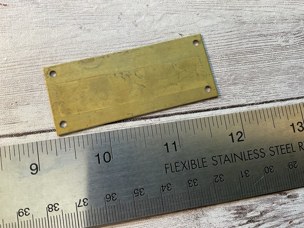 ORIGINAL WWI JENNY? AIRCRAFT PATENTED DATA NAME PLATE