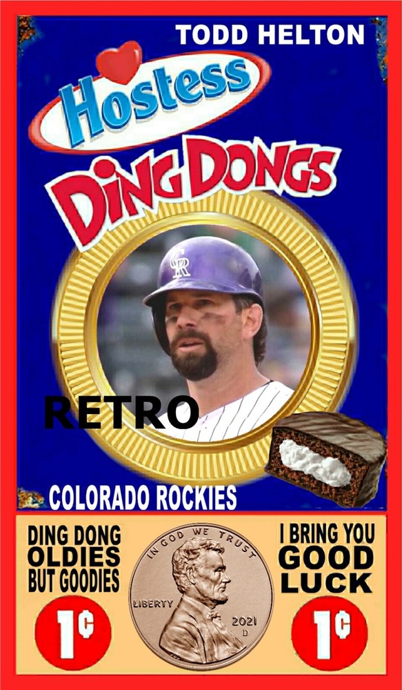 TODD HELTON  VINTAGE STYLE ADS ONE CENT DING DONGS ART CARD
