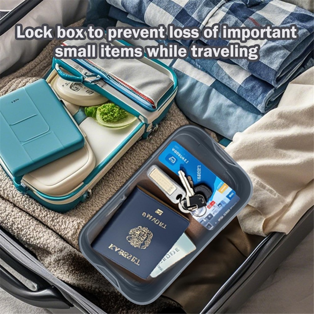 Medication Lock Box,Small Lockable Storage Box with Combination Code for Phon