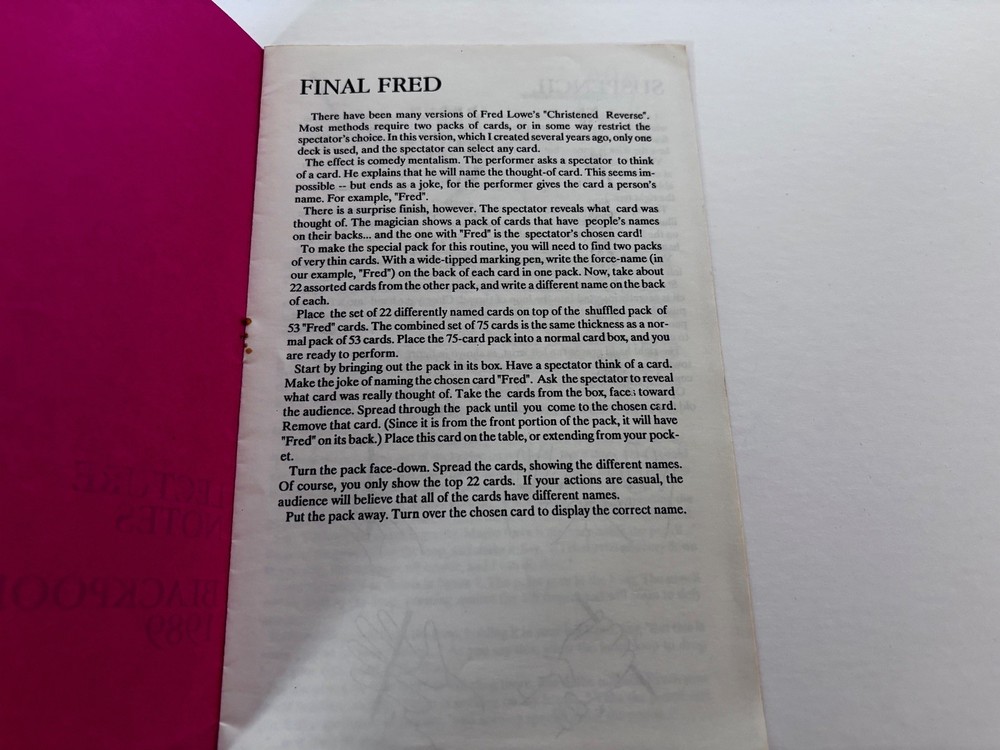 Phil Goldsteins Blackpool Lecture Notes 1989