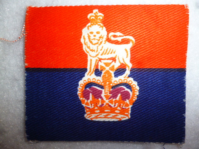 War Office Controlled Units Printed Formation Patch QC, Post 1953 - UK