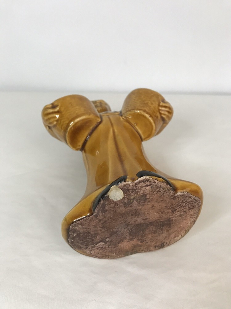 Vintage Ceramic Asian Man Planter Holding Baskets