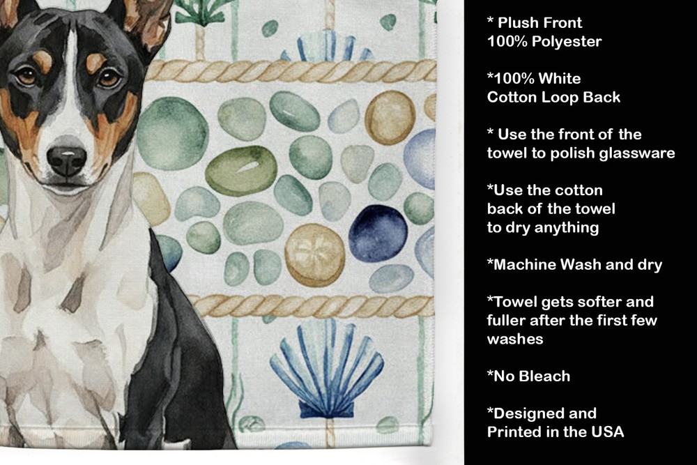 Basenji Coastal Sea Glass Kitchen Towel