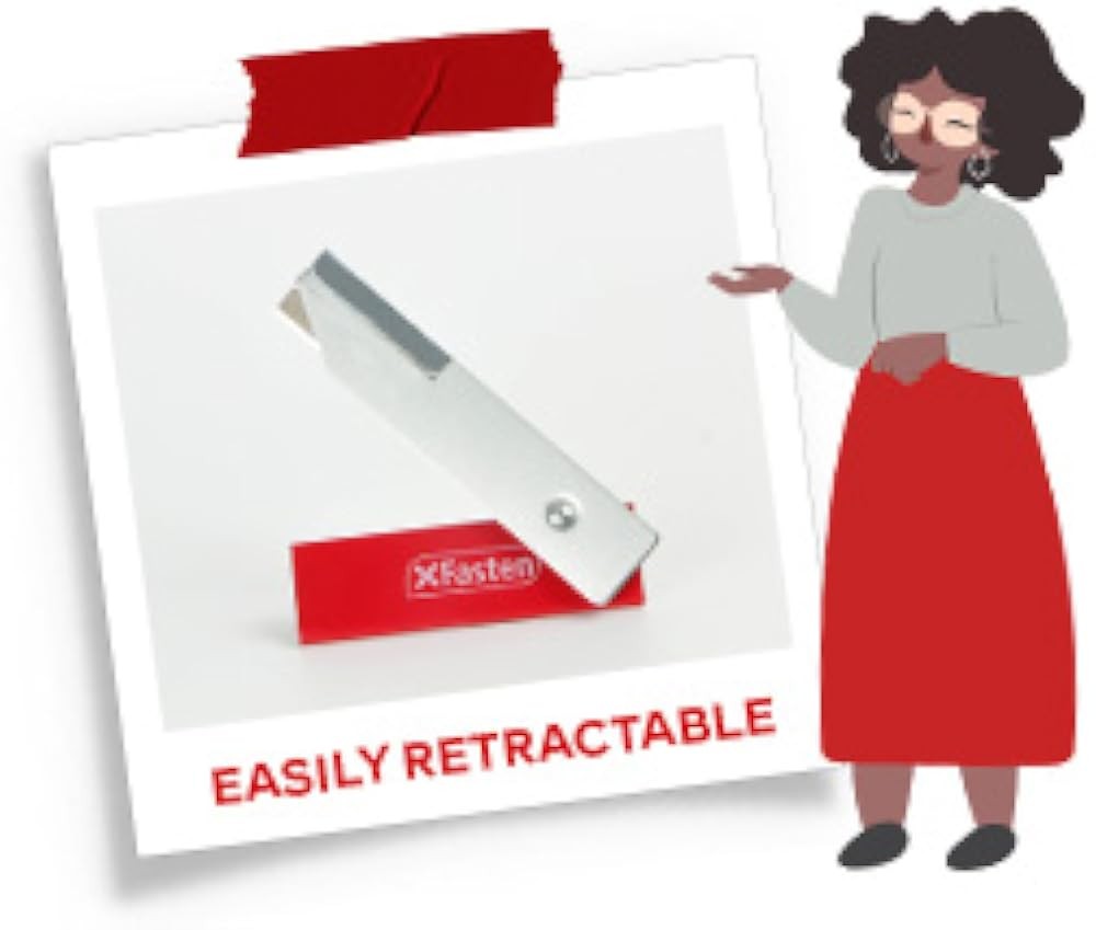 Retractable Box Cutters with Safety Scraper Bulk Cardboard and